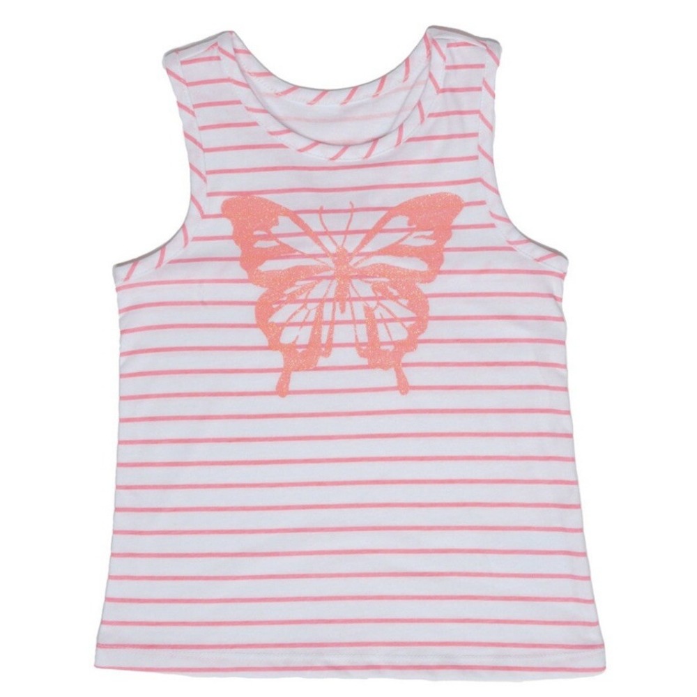 Epic Threads Girls Striped Graphic Racer Back Tank 5 New with Tags Pink Glitter